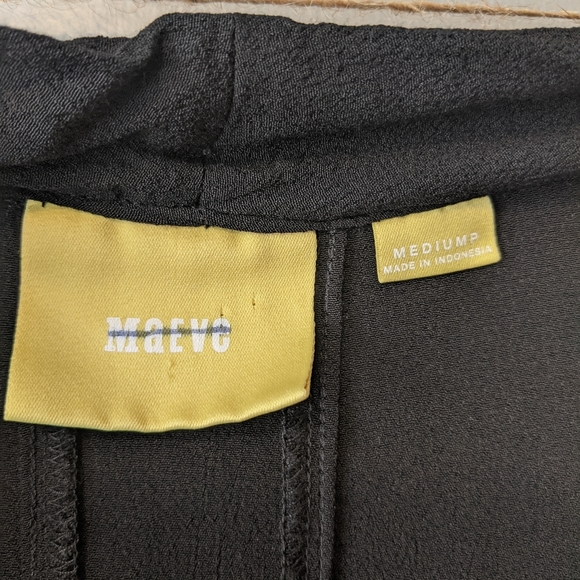 Maeve Liban Shawl Tie Waist Midi Dress Black MP - Picture 3 of 10